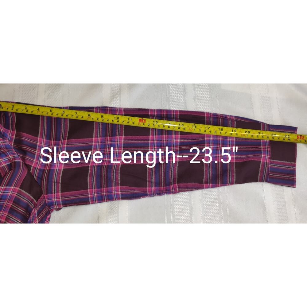 Roamans Plaid Dress PLUS 18W Purple Long Sleeve NEW Preppy Acadamia Teacher NWT - Picture 15 of 16